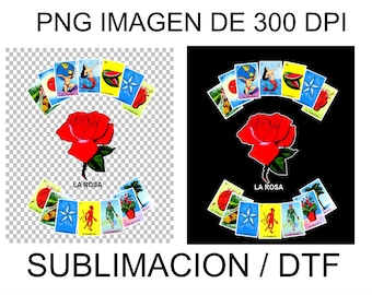 Archivo digital / Lotería Mexicana / digital / archivo de diseño descargar PNG / arte imprimible / sublimación/DTF / Calidad de 300 dpi HD
