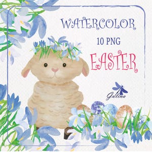 Aquarelle peinte à la main | Clipart PNG individuel de Pâques à l'aquarelle