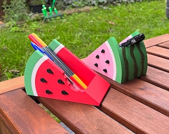 Watermelon Desk Organizer: Pen & Makeup Brush Holder