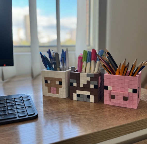 Minecraft Cow, Pig or Sheep Stationery Holder and Plant Pot