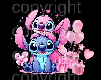 Stitch y ángel PNG