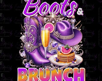 Botas e Brunch PNG Ótimo para Sublimação e DTF