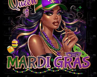Rainha do Mardi Gras, Sublimação, Margaritas DTF, Terça-feira Gorda Png