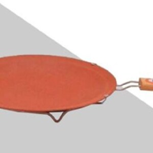 Red clay Tawa with handle A Natural Handmade Product