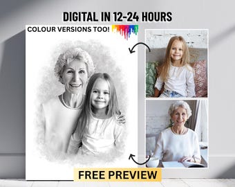 Add Deceased Loved One to Photo | Custom Family Memorial Portrait | Personalized Gift | Remembering Passed Away | Merge Combine Photos