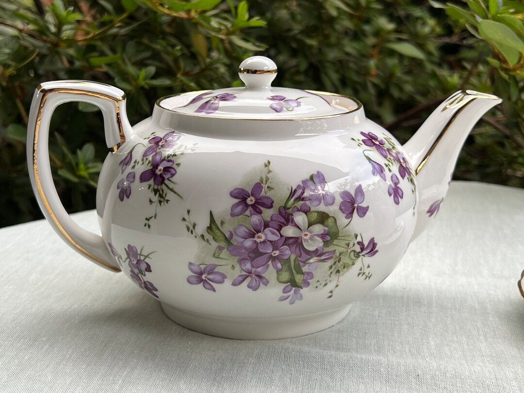 Vintage Hammersley Victorian Violets Teapot Etsy