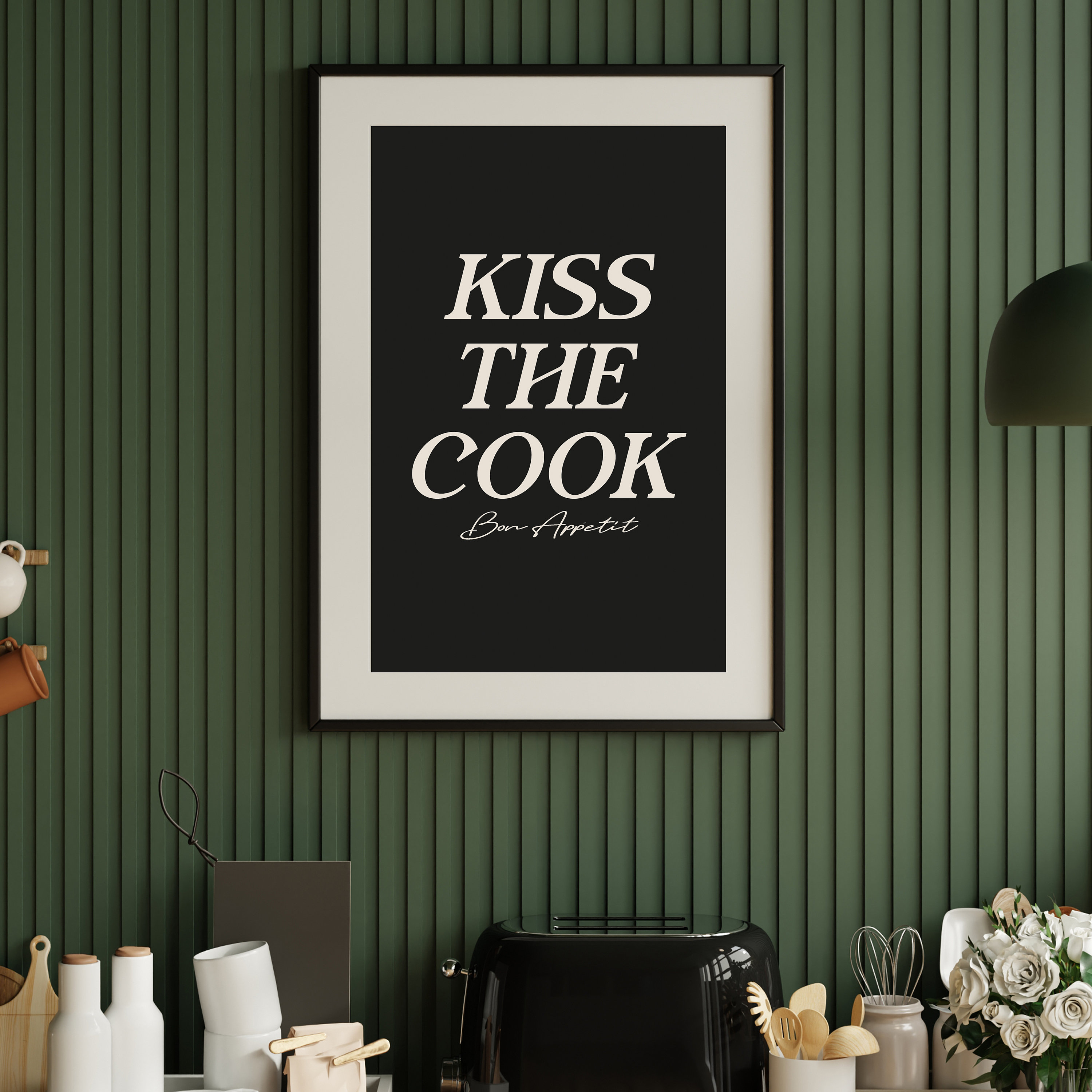 Modern Kitchen Quote Wall Art - Trendy Cooking Print, Chef Decor & BBQ ...