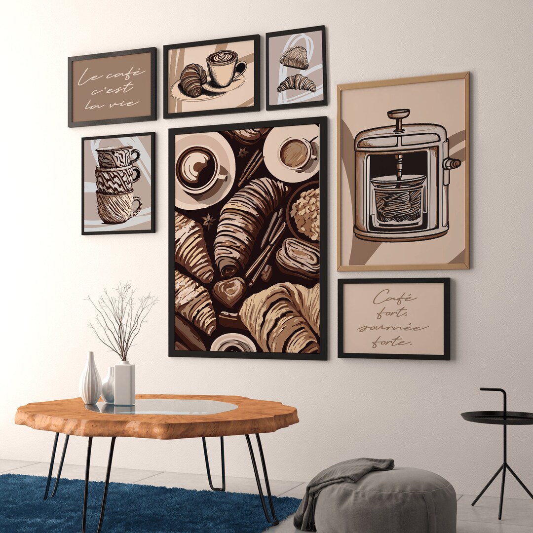 Kitchen Print Set of 7, Kitchen Wall Art, Breakfast Wall Art , Coffee ...