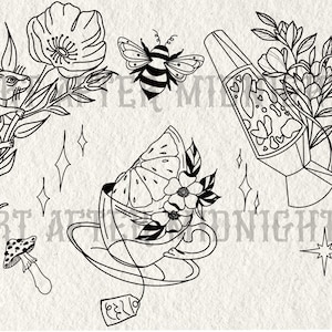 Tattoo Flash Sheet - Tattoo Designs Digital