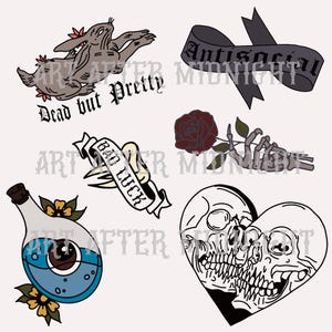 Tattoo Flash Sheet - Tattoo Designs Digital