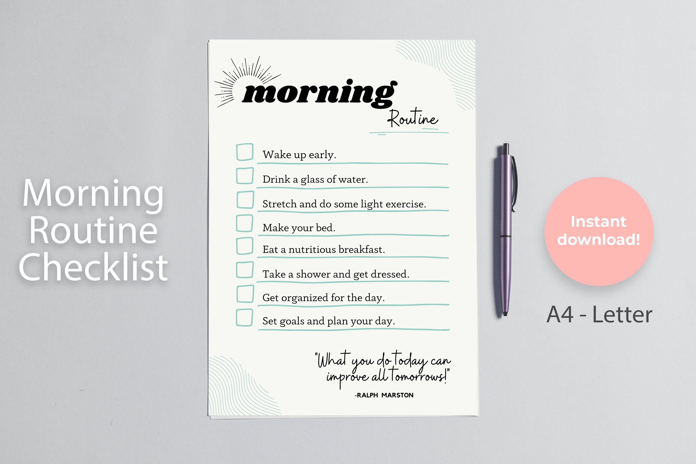 Paper Check Routine Morning Routine, Daily Check List, Routine Printables, Routine Chart ...