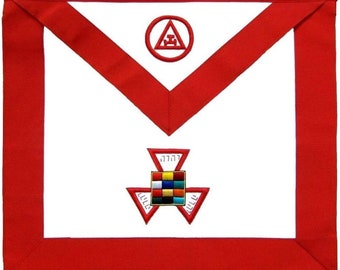 Masonic Royal Arch Past High Priest PHP Hand Embroidered Apron (Lambskin)