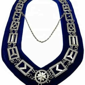 MASONIC REGALIA Blue Lodge Master Mason Silver Chain Collar