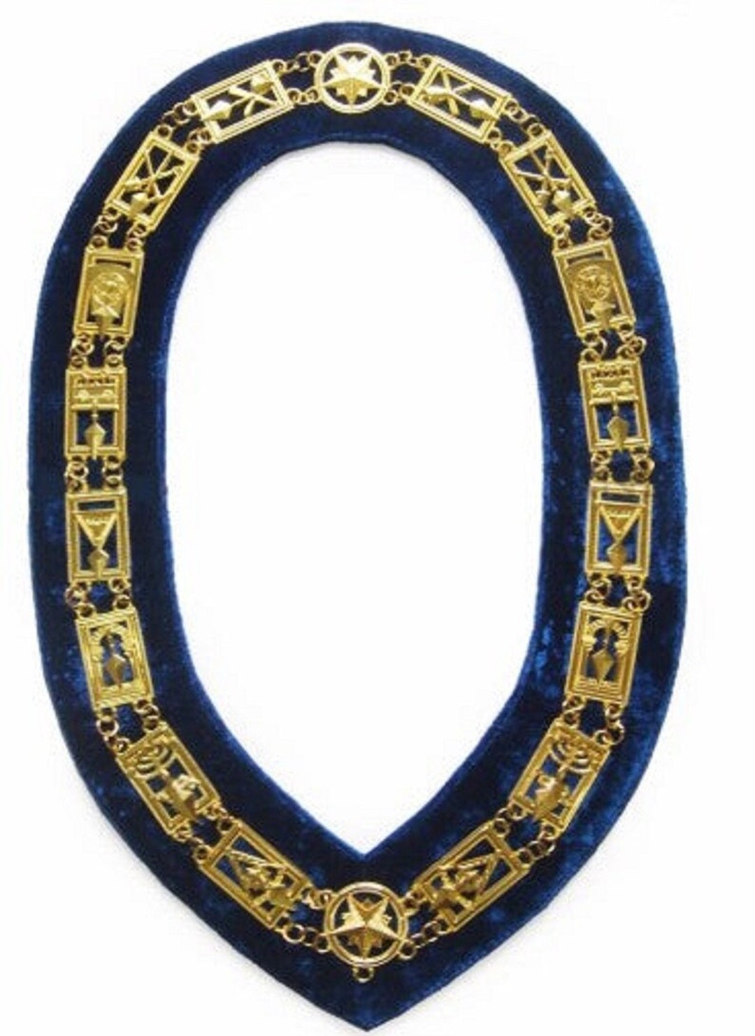Cryptic Mason - Royal & Select Chain Collar - Gold on Blue + Free Case ...