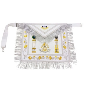 Masonic Regalia Past Master Full Dressed Hand Embroidered Masonic Apron