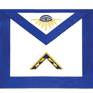 Master Masonic Officer Apron - [Blue & White]