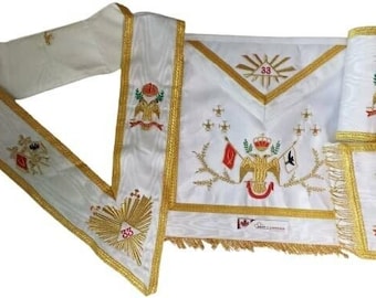 Masonic Regalia Free Mason 33 Degree Rose Croix 33rd Degree A.A.S.R Wing Up Down