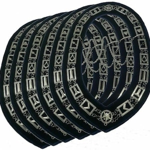 MASONIC REGALIA Blue Lodge Master Mason Silver Chain Collar Pack of 6