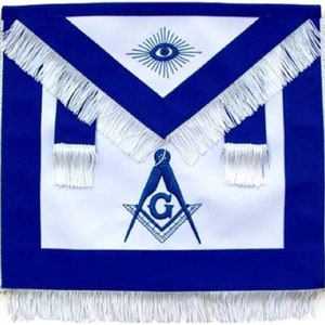 Masonic Master Mason Apron With White Fringe