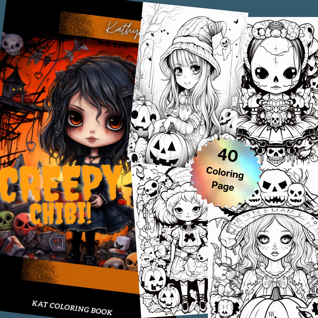 40 CREEPY CHIBI Coloring Pages : - Coloring Books - Coloring and ...