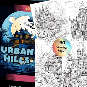 40 Urban Hills. Malbuch für Kinder Vol.3: Malbuch für Kinder mit 40 niedlichen Zeichnungen zum Ausmalen. Digitales PDF zum Ausdrucken