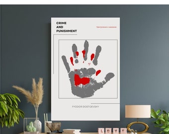 Crime and Punishment || Classic Novel Poster || Fyodor Dostoyevsky