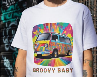 T-shirt de camping-car Beach Adventure, Tee-shirt minivan, Chemise décontractée pour hommes, vêtements de van de surf vintage, cadeau homme