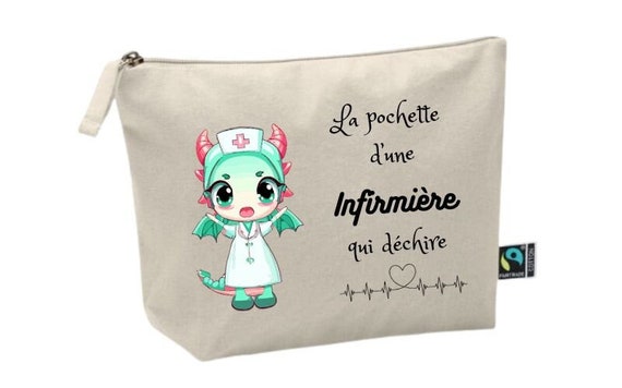 Pochette infirmière personnalisée, trousse infirmière, cadeau infirmière -   France