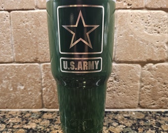 US ARMY-Stainless Steel Powder Coated Yeti Tumbler-Cup-Travel Mug