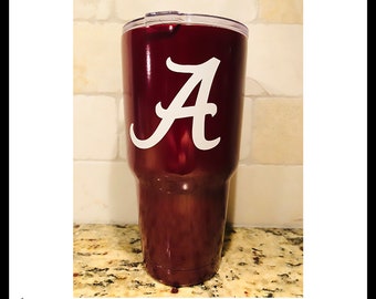 ALABAMA-CRIMSON-TIDE-Stainless Steel Powder Coated Yeti Tumbler-Cup-Travel Mug