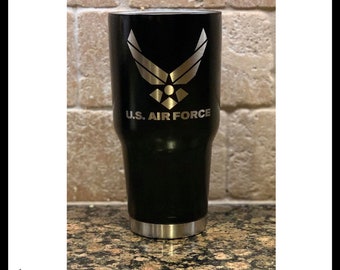 US AIR FORCE-Stainless Steel Powder Coated Yeti Tumbler-Cup-Travel Mug