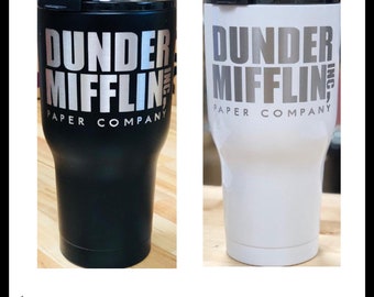 DUNDER MUFFLIN-Stainless Steel Powder Coated Yeti Tumbler-Cup-Travel Mug