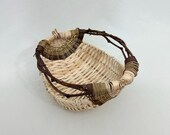 Hand Woven Grapevine and Reed Potato Basket