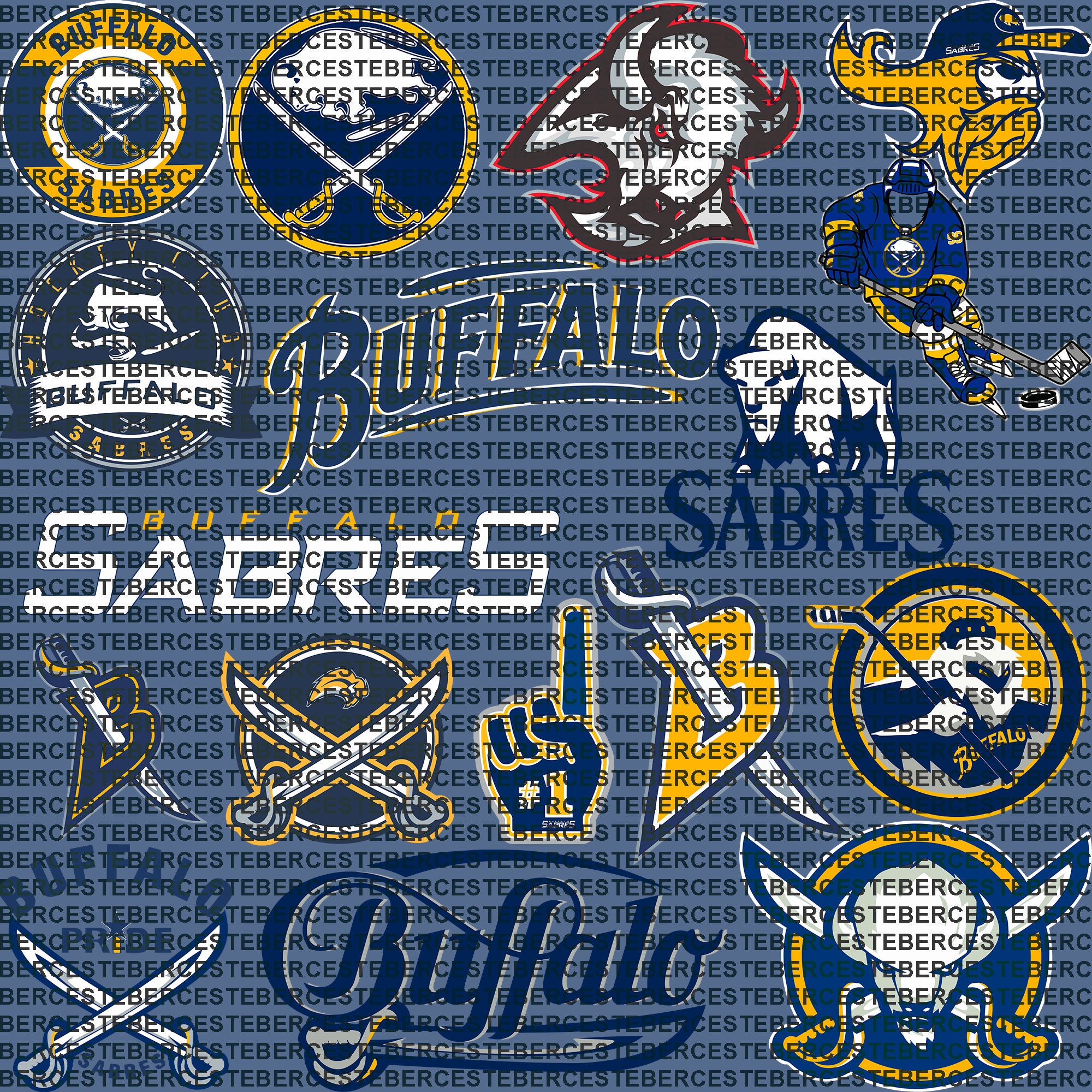 Buffalo Sabres Black & Red Goat Head Lawn Sign