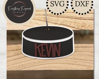 Ice Hockey Puck Bag Tag SVG DXF | Digital Download