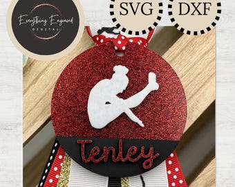 Trampolinist Gymnast Bag Tag SVG DXF | Digital Download
