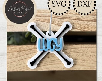 Baton Twirler Bag Tag SVG DXF | Digital Download