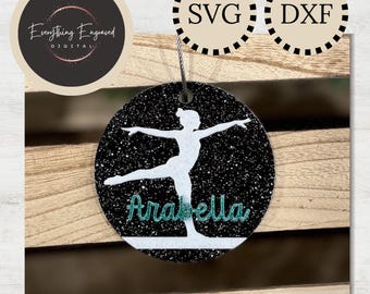 Balance Beam Gymnast Bag Tag SVG DXF | Digital Download