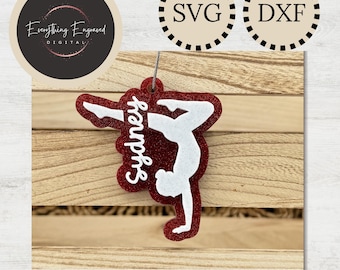 Gymnastics Bag Tag SVG DXF | Digital Download