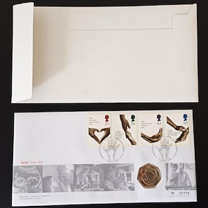 NHS 50p Brilliant Uncirculated Coin First Day Cover