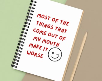 Spiral Notebook - Funny Journal for Sarcastic Comments, Ruled Line, Inappropriate Humor, Snarky Notebook Gift, Witty Journal for Writers