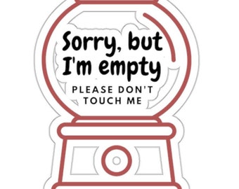 Sarcastic Overstimulated Kiss-Cut Stickers, Funny Sarcastic Decal for Introverts, Laptop Sticker, Waterproof Vinyl Decal, Car Bumper Sticker