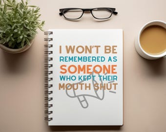 Funny Sarcastic Spiral Notebook -Speak Your Mind Ruled Line, Journal, Inappropriate Comments Notepad, Diary, Writing, Office Supplies