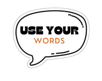 Funny Speak Sticker, Expressive Notebook Decal, Humorous Phone Sticker, Conversation Starter Label, Quirky Sticker Set, Gift for