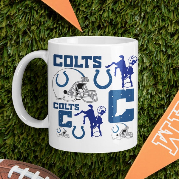 Colts Tailgate Essential: Indianapolis Football Mug| Indianapolis Colts Coffee Mug| Colts Tumbler| Colts Football|  NFL Tumbler|