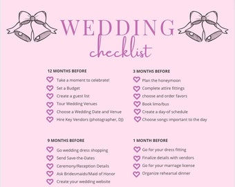 PDF Wedding Checklist Planner Printable and Digital Planner Wedding PDF Wedding Checklist Planner Printable and Digital Planner Wedding