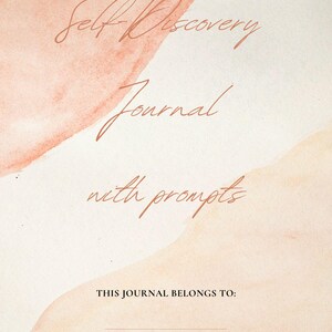 Self-Discovery Journal with Prompts, self love journal, self care journal, mindfulness journaling self reflection worksheets digital