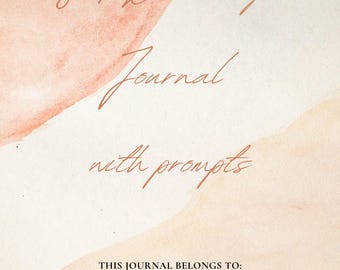 Self-Discovery Journal with Prompts, self love journal, self care journal, mindfulness journaling self reflection worksheets digital