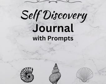 Self-Discovery Journal with Prompts, self love journal, self care journal, mindfulness journaling self reflection worksheets digital