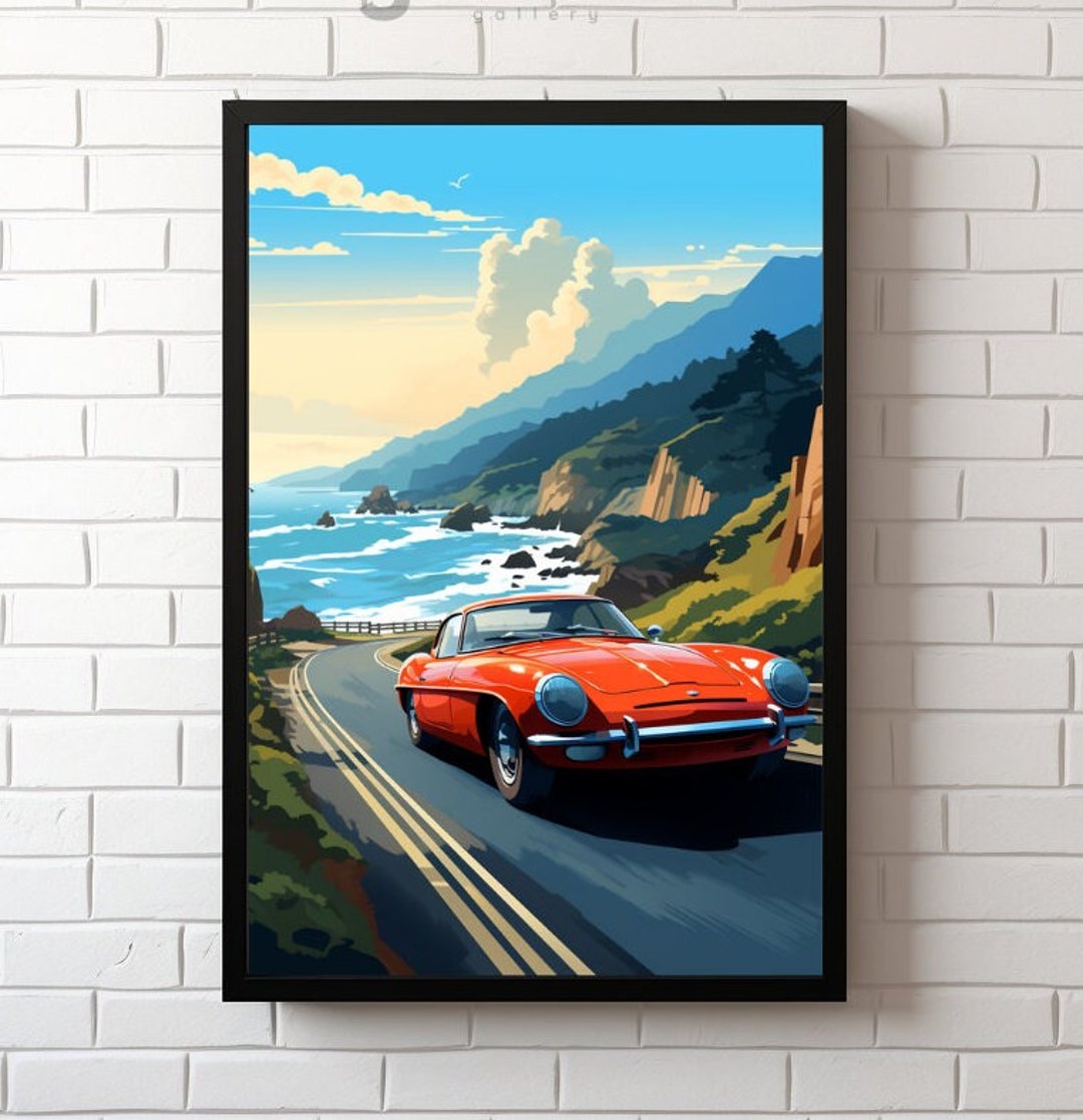 Vintage/ Retro Style Alpine A110 Print, 1970s Car Print, Alpine A110